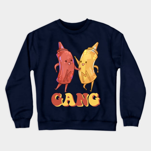 Ketchup and Mustard Funny BFFs Crewneck Sweatshirt by Claire Lin